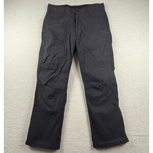 Orvis Pants Mens 32x29 Black Fleece Lined Nylon Camping Weather Resistant